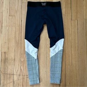 Heroine‎ sport leggings color block blue navy white grey size xs women’s